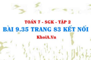 Bài 9.35 trang 83 Toán 7 Kết nối tri thức Tập 2